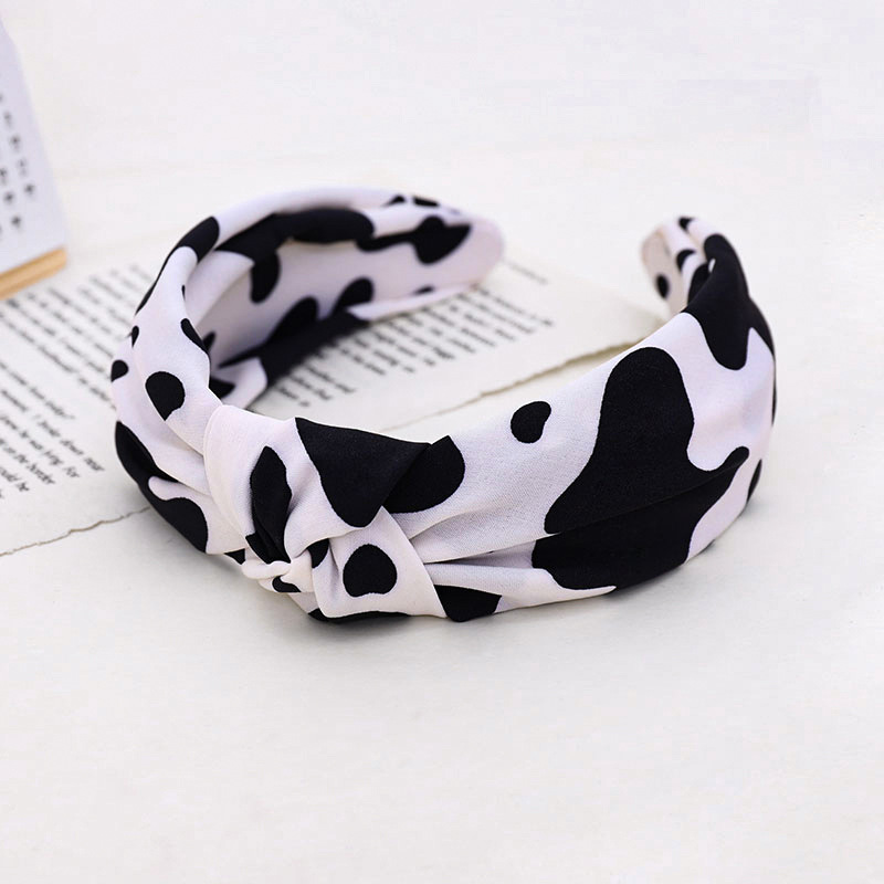 Cow Fabric Printing Knotted Korean Style Headband Wholesale Nihaojewelry display picture 6