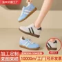 网面定制厚底内增高小白鞋