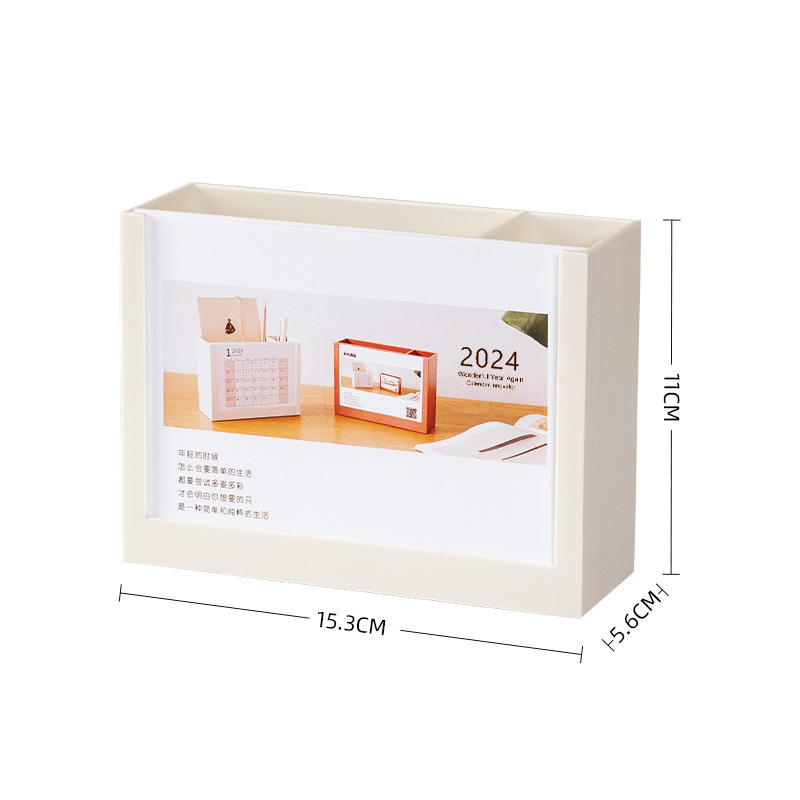 Desk Calendar Desktop Creative Pen Holder Calendar Monthly Calendar Countdown Fun Perpetual Calendar Desk Calendar Check-in Notes