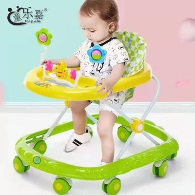 嬰兒學步車寶寶男女防側翻多功能6-12個月可折疊款