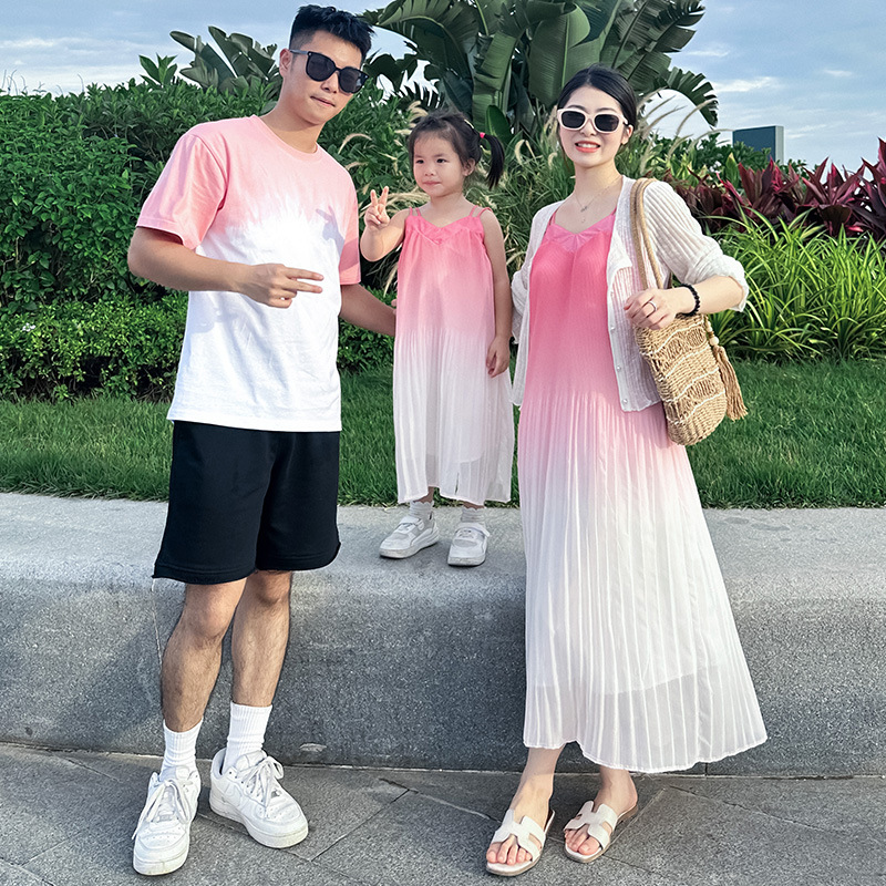 24060 핑크 남자 싱글 탑/여자 치마