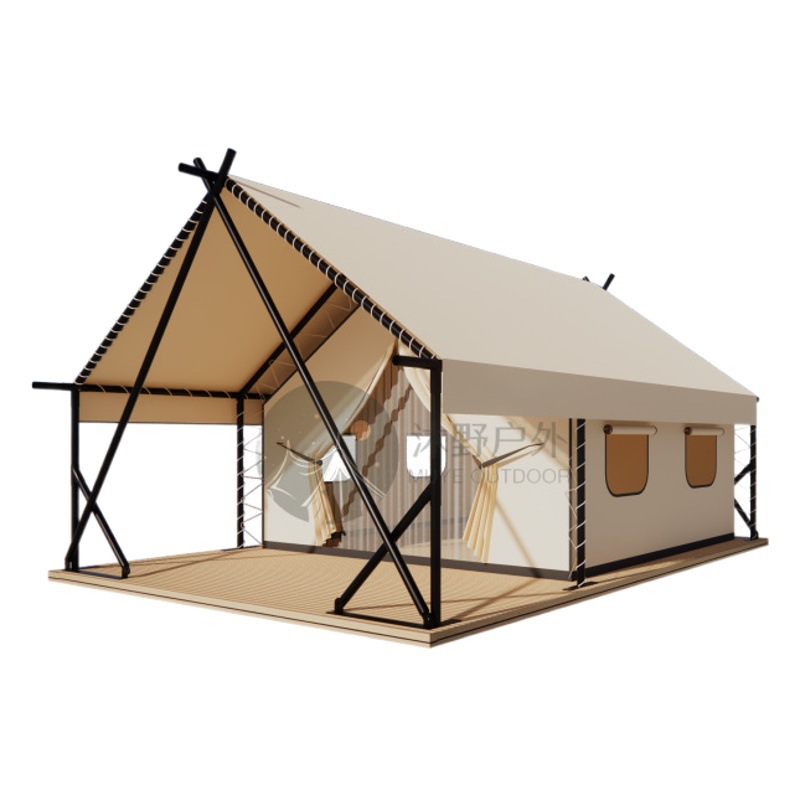 Muye al aire libre madera maciza campamento tiendas de camping en forma de herringe hotel playa de campo alojamiento nómada tienda de techo