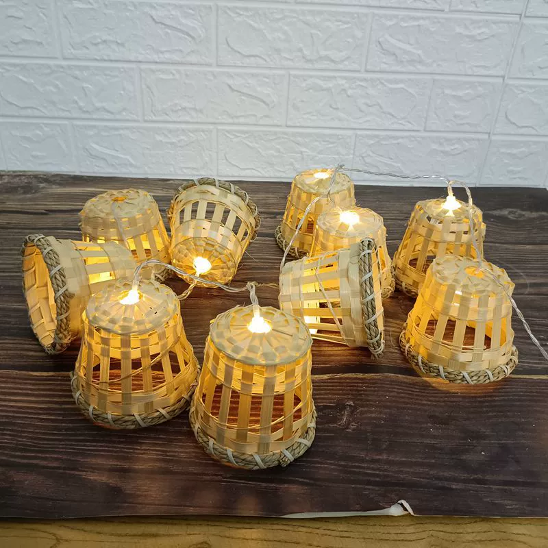 Small straw woven lampshade, factory direct supply
