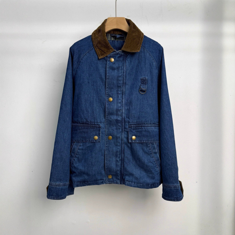 Embroidered Women's Denim Jacket, Fall 2025, Thick Cotton Loose Fit
