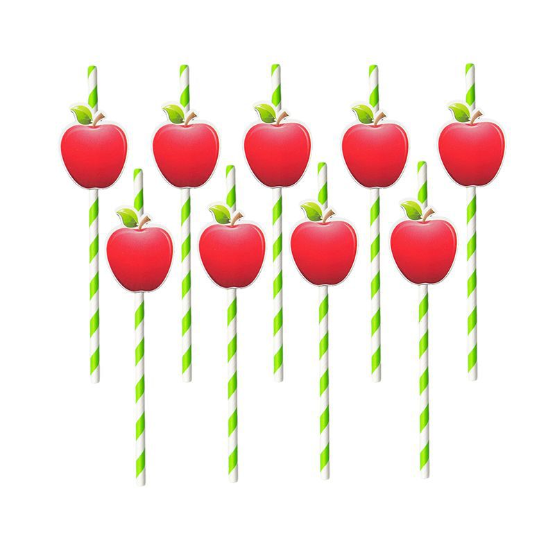 Punto transfronterizo Durian pajita de papel de fiesta pajita de tarjeta postre degradable desechable cóctel decoración succión