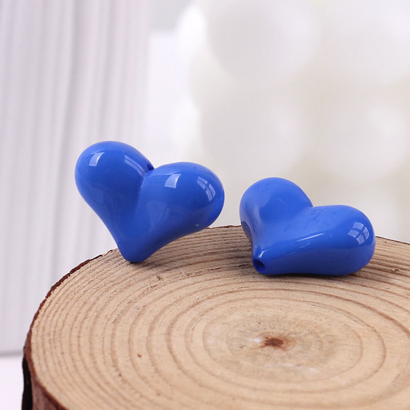2g Weight Beads Jewelry Making Type DIY Ornament Accessories Classification 1 Piece Quantity Acrylic Material Heart Shape Pattern All Seasons Season Sweet, Simple Style Style 1 Piece Acrylic Heart Shape Beads DIY Ornament Accessories 18