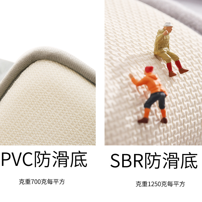 Estera de puerta engrosada de espuma de memoria en forma de espalda cuadrada transfronteriza baño estera antideslizante cocina baño estera del inodoro