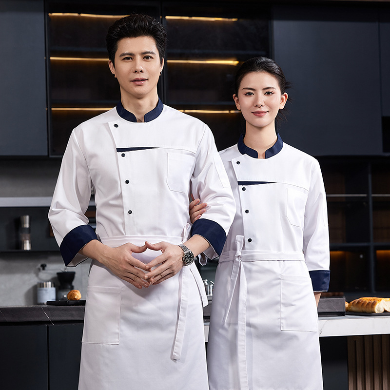 24 New Style Chef Clothes Long Sleeve Men's Hotel Catering Cake Baker Canteen Kitchen plus size Chef Work Clothes