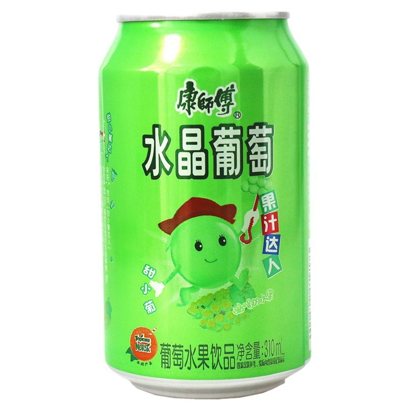 康師傅易拉缶果味飲料310ml水蜜桃生果オレンジ水晶ブドウアイスティー蜂蜜柚子|undefined