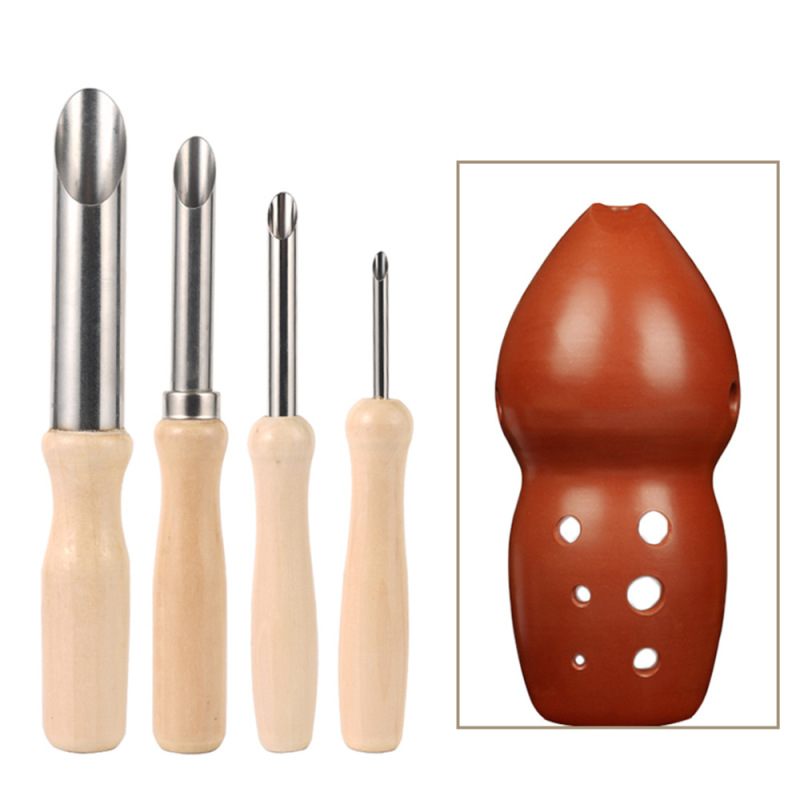 Pottery Tools 4-Pack Stainless Steel Round Hole Punch Clay Sculpture DIY Pottery Tools Clay Soft Clay Set Pottery Tools 4-Pack Stainless Steel Round Hole Punch Clay Sculpture DIY Pottery Tools Clay Soft Clay Set
