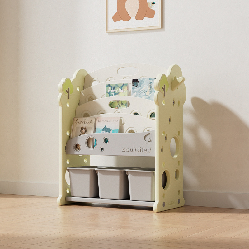 Estante de almacenamiento de juguetes para niños multicapa estante de libros pintados para bebés domésticos estante de almacenamiento de gran capacidad de clasificación de almacenamiento