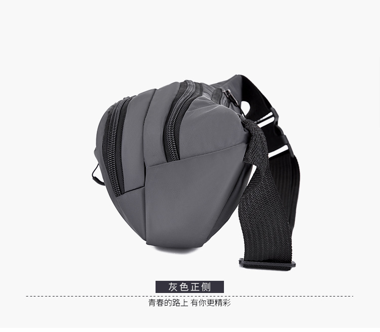 Nylon fashionable sports waist bag, multi-functional fitness crossbody chest bag, outdoor cycling close-fitting mobile phone anti-theft waist bag undefined