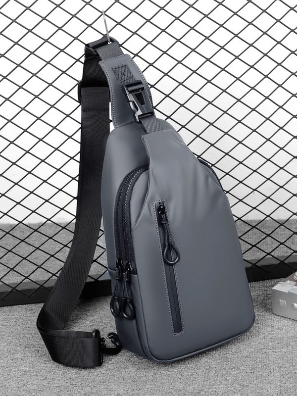 Strict Selection of Cross-border New Fashion Shoulder Bag USB European and American Trend Crossbody Bag Leather Film Water-repellent Outdoor Small Satchel