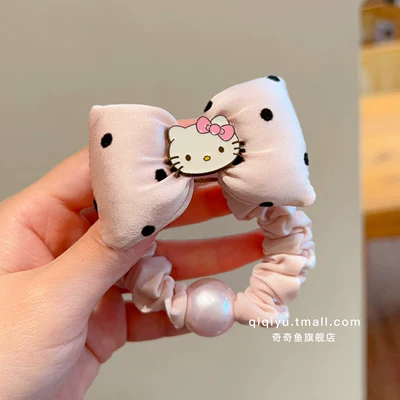 Girls' Apple Puppy Bun Hair Ties, Children's Hair Bands, High Elasticity Hair Ropes, Little Girls' Hair Ties (Saç üçün rezinlər) - bow-hair-tie