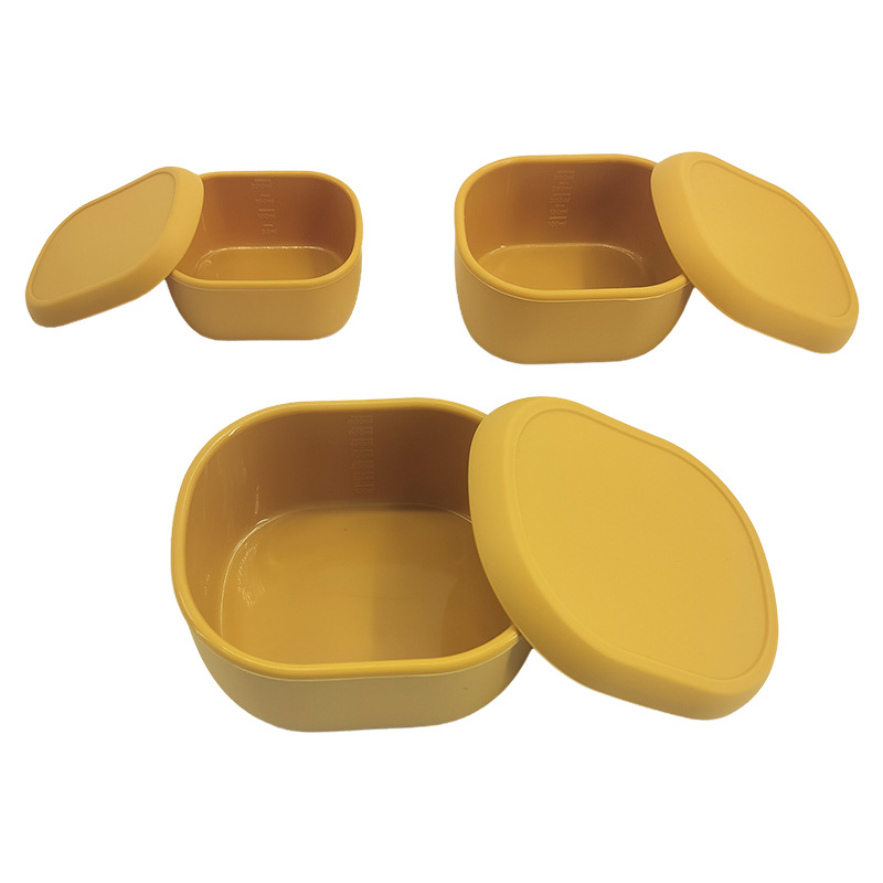 Caja portátil para bebés y niños de silicona, caja de alimentos suplementarios para ensalada, bocadillos sellados con cubierta, caja de preservación de bebés