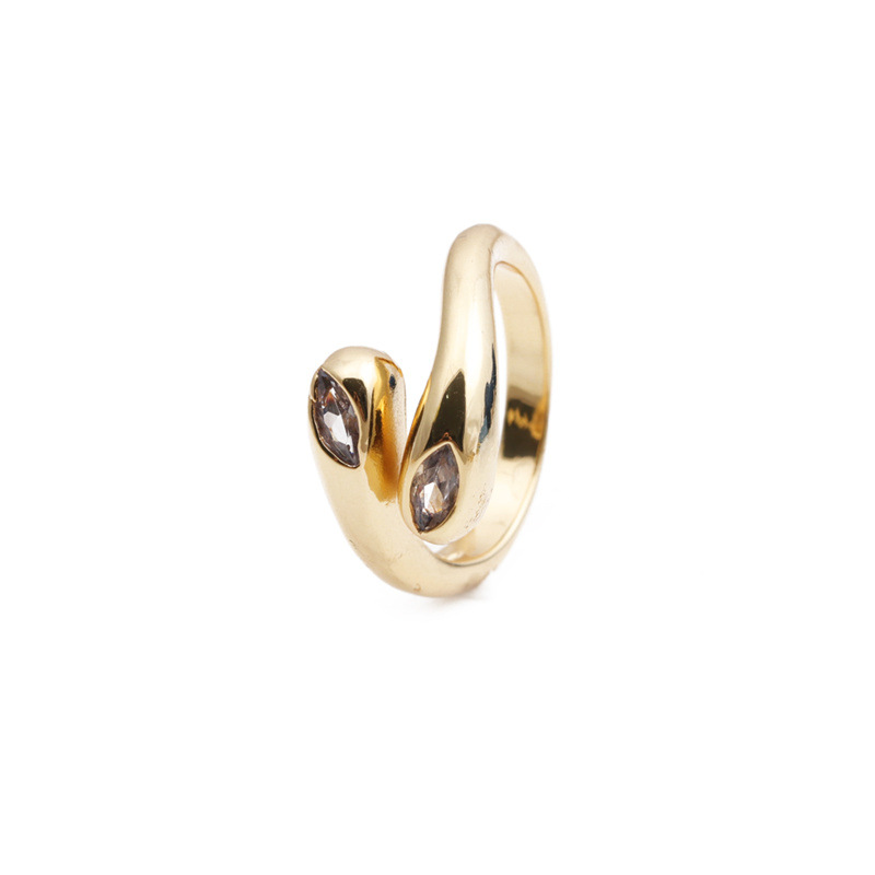 Nihaojewelry Fashion Bague En Zircone Incrustée De Cuivre En Forme De Serpent display picture 4