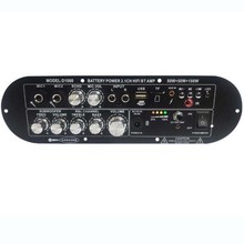 D1000大功率低音炮藍牙數字功放板三聲道2.1聲道12v充電式高低音