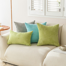 北欧轻奢风居家酒店纯色直条纹抱枕套靠枕套经典百搭不含芯抱枕