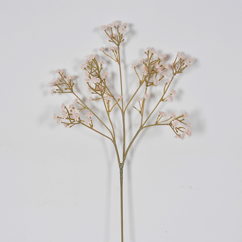 Simulación Gypsophila decoración de la boda ramo de flores de mano sensación de goma suave Gypsophila flor artificial de plástico único flor falsa