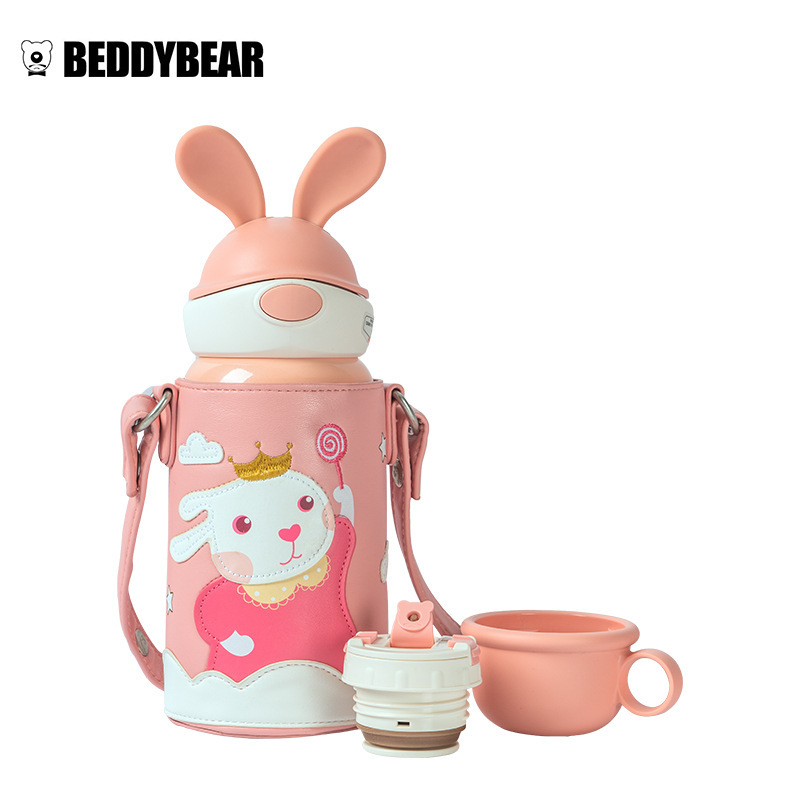 Oso de los niños serie completa taza de vacío bebé taza de agua con paja jardín de infantes al por mayor beber hervidor de agua taza de regalo caja