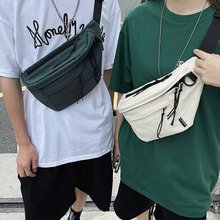 潮牌胸包男休闲百搭斜挎包ins简约日韩学生时尚运动小背包腰包女