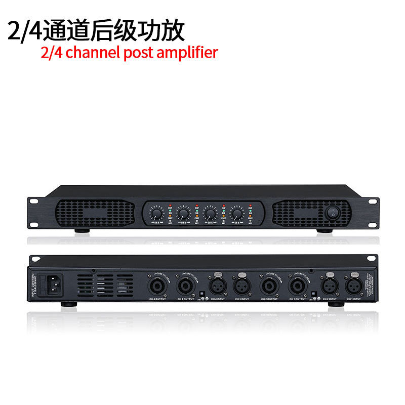 2/4-Channel Post-Stage Amplifier for Conferences, Stage Performances, Bars, Ktv Audio, High-Power Amplifier, Stage-Specific