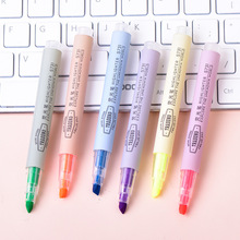 得力荧光笔 糖果色荧光标记笔一套学生用 记号笔彩色粗划重点套装