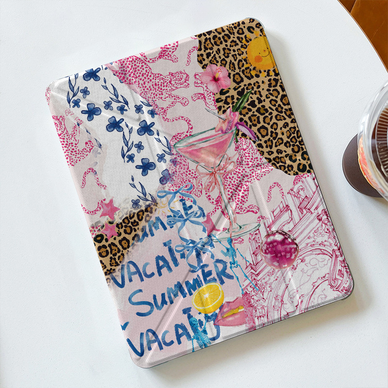 Suitable for Apple Y-Fold iPad Protective Case with Suction Machine Sleep Wake-Up Ins Style iPad Pro11Ipad Protective Case