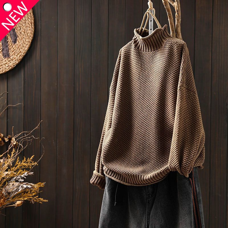 Winter retro knitted base body-friendly sweater