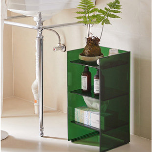 Shelf Floor-Standing Internet Celebrity Living Room Sofa Side Cabinet Bedroom Acrylic Storage Cabinet Clothing Store Display Cabinet