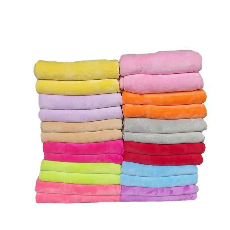 Gift Small Blanket Solid Color Printing Flannel Single Small Blanket Office Napping Blanket Air Conditioning Blanket Knee Blanket