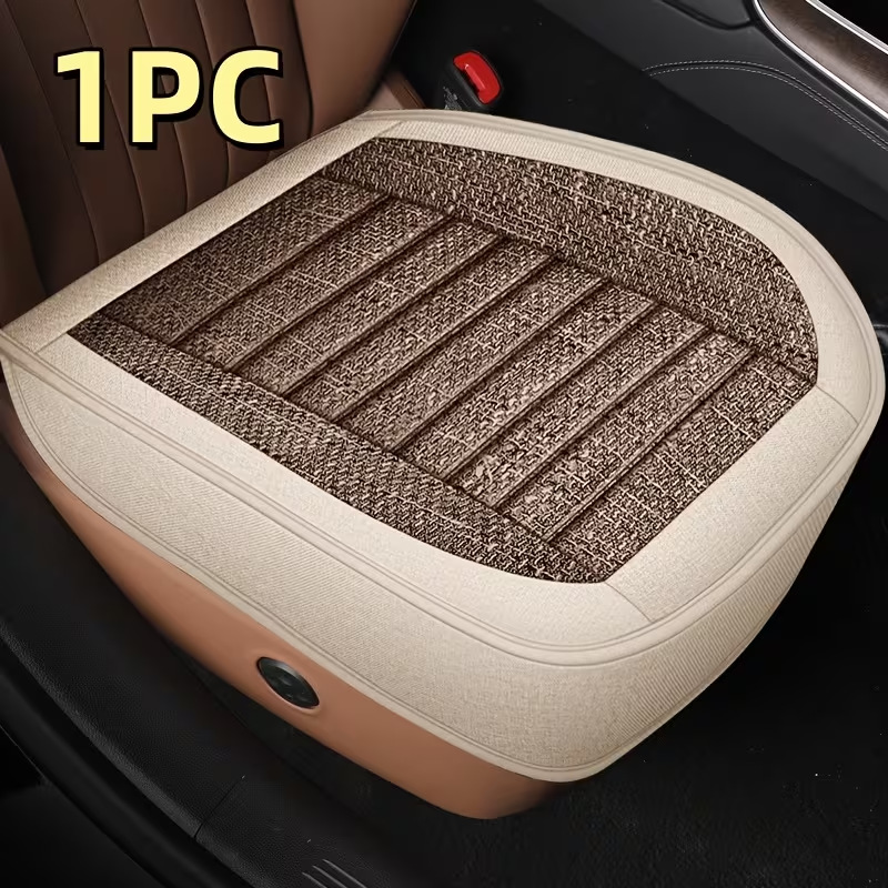 New Linen Backless Breathable Full-Coverage Single-Piece Seat Cover Suitable for All Seasons Car Interior Seat Protector