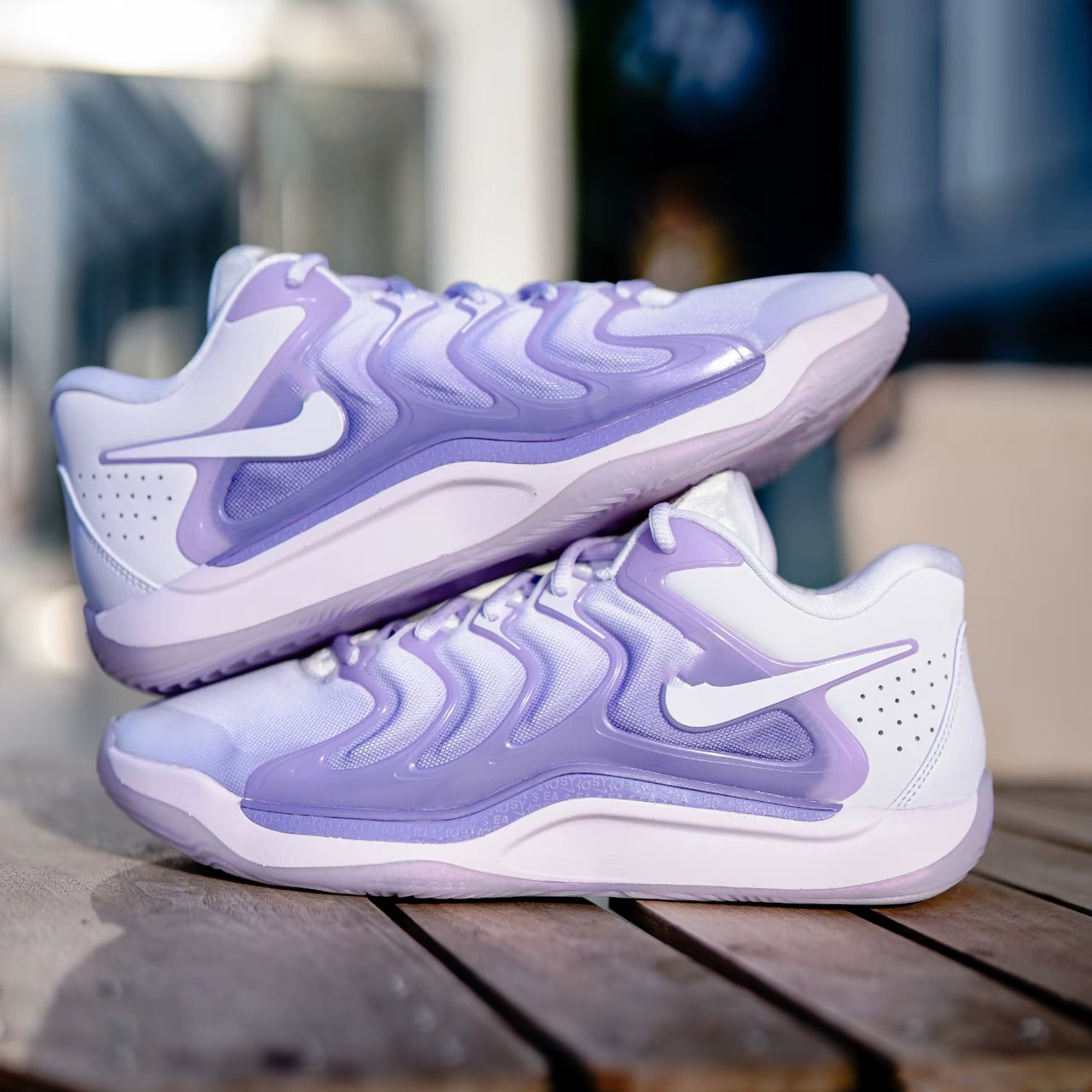 Putian KD17 zapatos de baloncesto de entrenamiento de combate real Durant 17a generación zapatos deportivos antideslizantes lavanda púrpura equipo de EE. UU.
