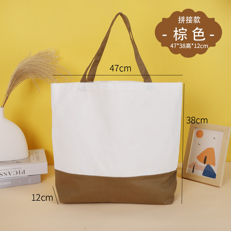 Bolsa de lona publicidad personalizada bolsa de algodón bolsa de compras en Blanco Bolsa de lona de un solo hombro logotipo impreso personalizado
