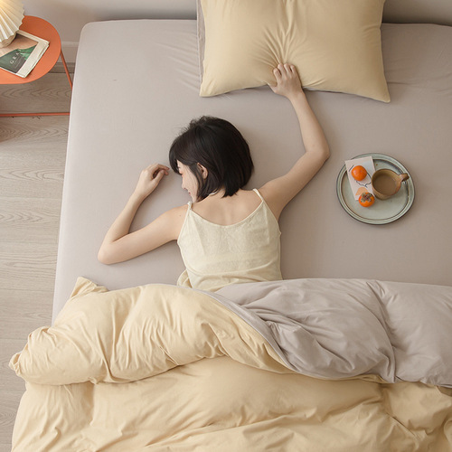 Knitted Tianzhu cotton single bed pure cotton 100-weight fitted sheet mattress protector