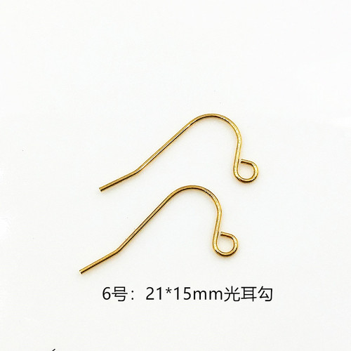 Cross-border supply Korean titanium steel ear hooks vacuum electric 18K electroplated gold ear hooks diy jewelry accessories
