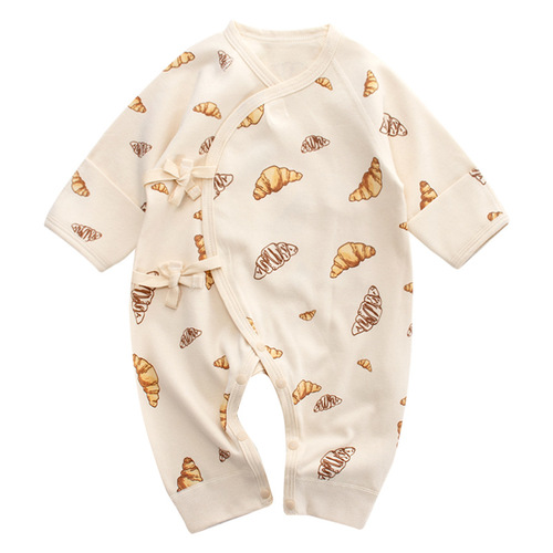 2024 New Nordic Style Ox Horn Bag Cotton Hoodie Newborn Baby Clothes Boneless Undershirt Onesie Set