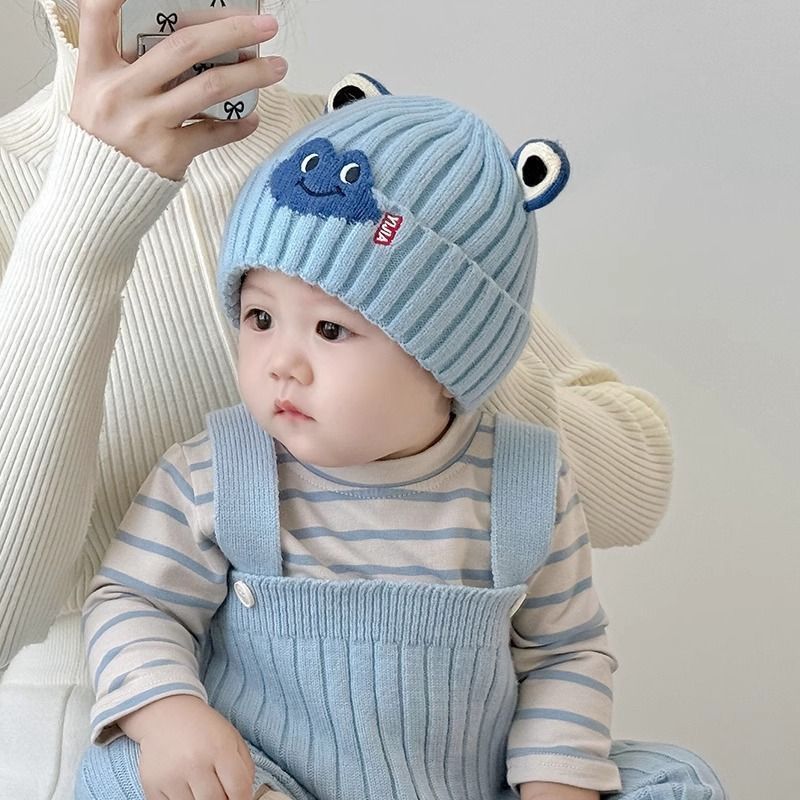 婴儿帽子秋冬季宝宝毛线帽卡通男童针织帽婴幼儿护耳保暖防风冬天|undefined
