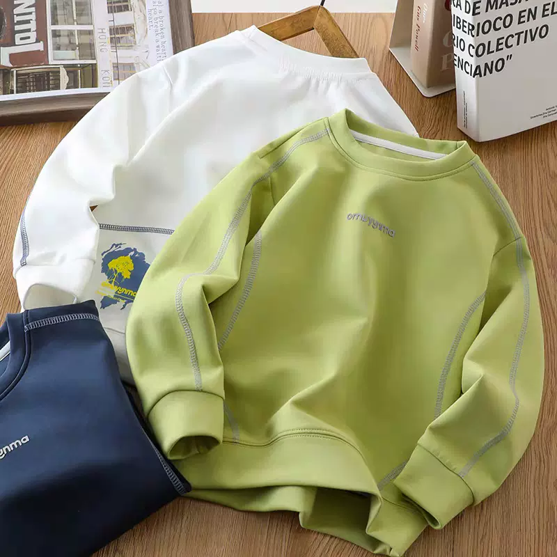 新款男孩卫衣春秋款儿童春装上衣帅气中大童打底衫男童衣服潮KC