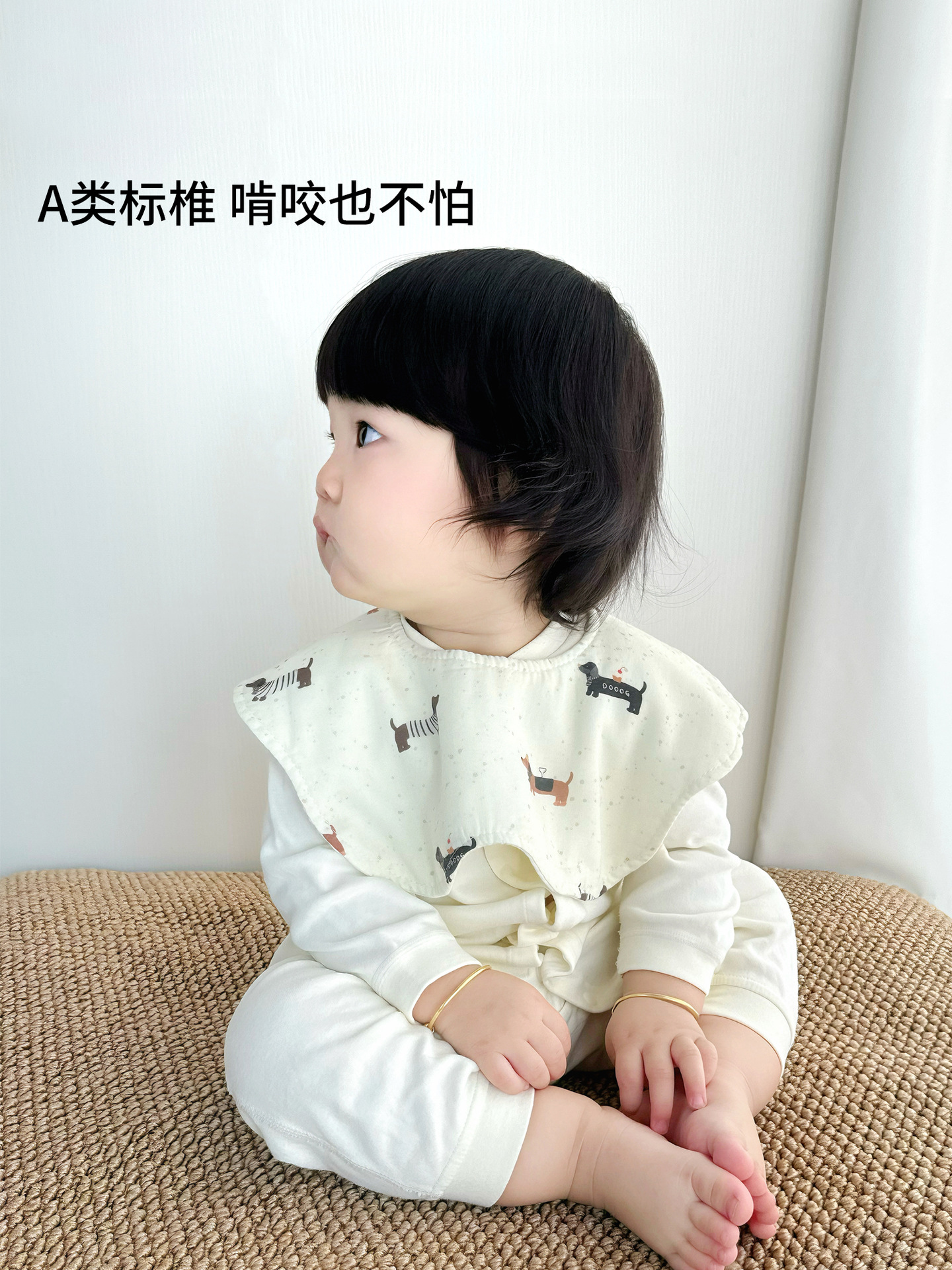 Class A bamboo cotton newborn saliva pocket petal baby saliva towel bamboo cotton soft mother and baby bib 360 degree bib