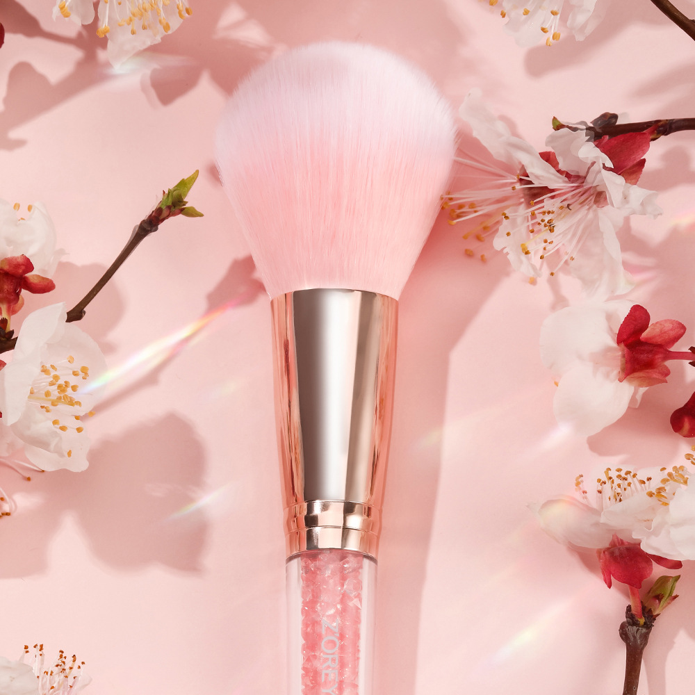 Zoreya Blush sombra de ojos cepillo traje interior diamante cristal Rosa maquillaje cepillo bolsa de almacenamiento Fundación cepillo maquillaje herramientas