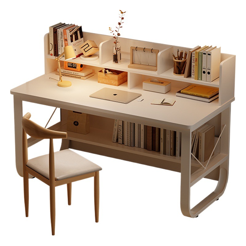 Escritorio de la computadora escritorio de la casa estantería dormitorio integrado estudiante Escritorio de estudio con biblioteca Escritorio de oficina
