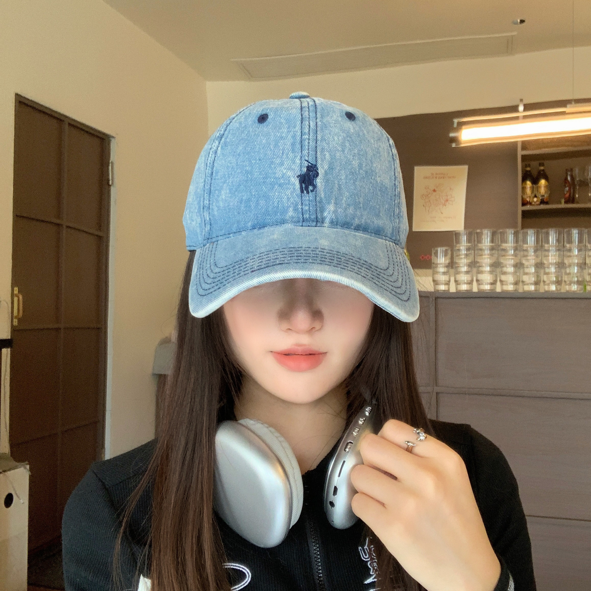 고품질 워싱 데님 블루