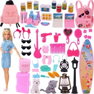 Ee Sweet Barbie Doll Accessories Shoes Suitcase Backpack Doll House Furniture Life Surfboard AliExpress Cross Border