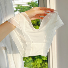 超薄無痕冰絲速干空氣面膜褲桑蠶絲純棉抗菌全棉襠內褲女士女生夏