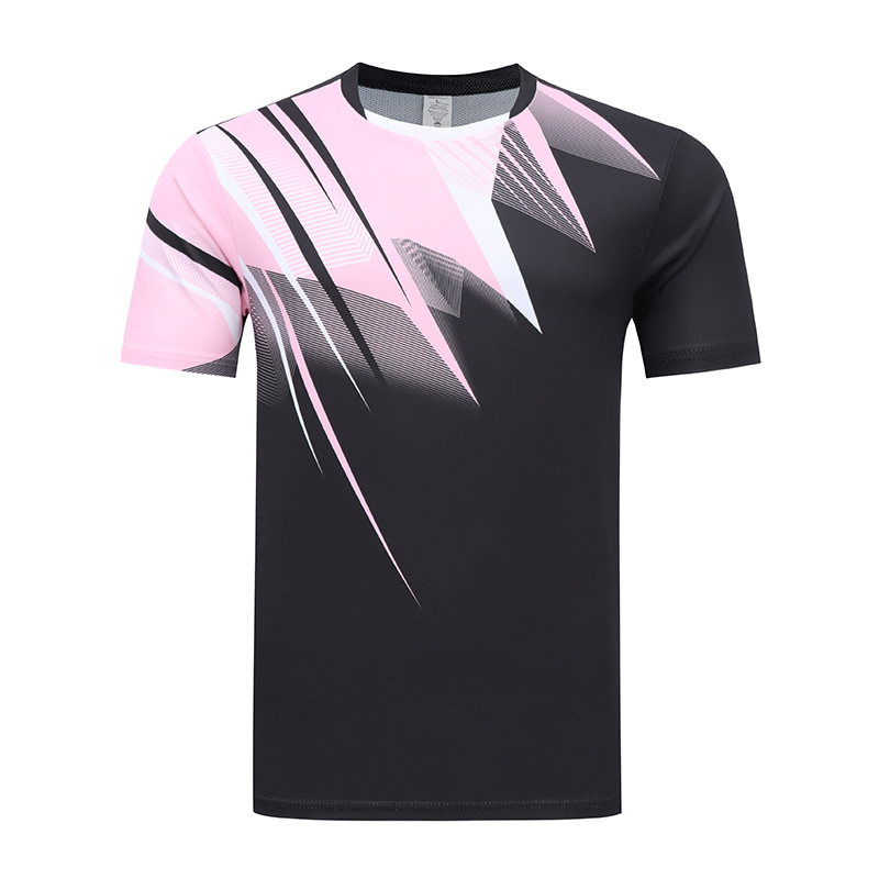 Sports suit Short-sleeved Breathable Quick-drying T-shirt Badminton Suit Men's and Women's Table Tennis Suit Group Competition Team Clothing Casual