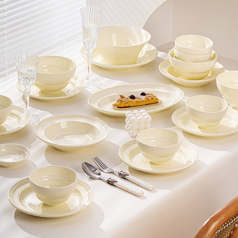 2025 new underglaze color ceramic bowl plate high color silk road tableware dishes suit home free collocation