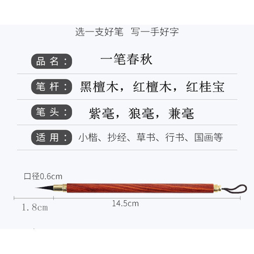 Beginner's small regular script brush wolf hair and hair purple copying the Heart Sutra fine brush Chinese painting outline introduction copying the Heart Sutra with lettering