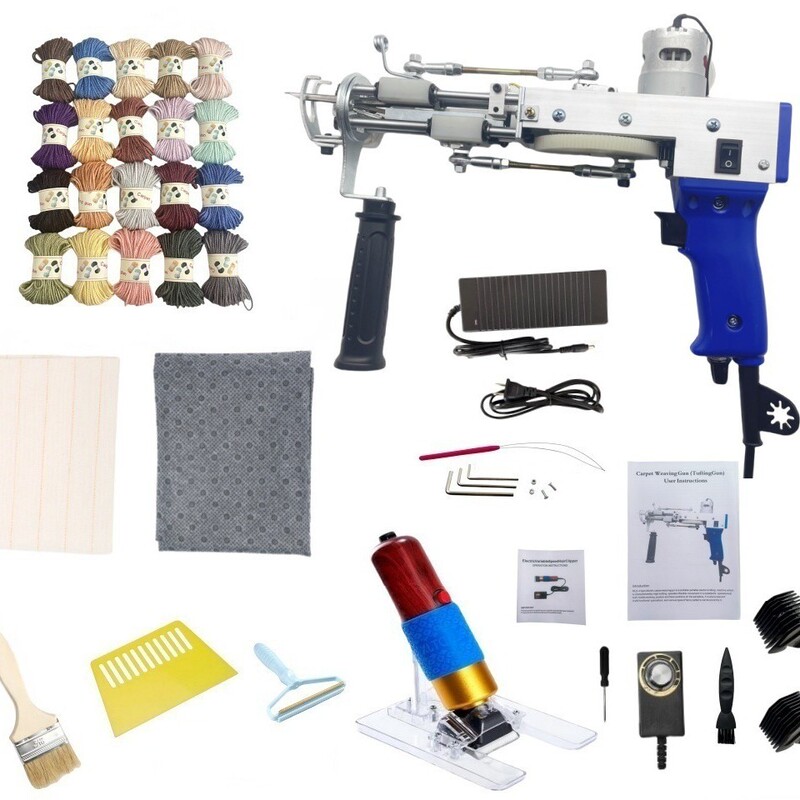 Tufting Gun Cut Pile Loop Pile Two-In-One Carpet Loom Carpet Gun Tufting Gun Electric Needle Ready-Made Set