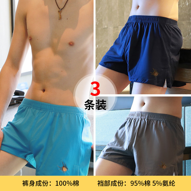 Pantalones interiores de algodón 100% de algodón, pantalones cortos de hombre, pantalones deportivos de alta calidad, pantalones de cuatro esquinas, pantalones de cabeza, pantalones de arro